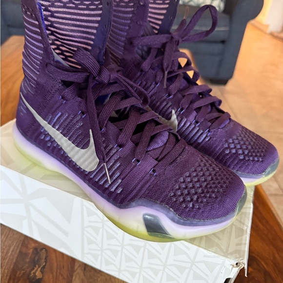 Nike Kobe IX Elite Low Purple/White Men’s Basketball Shoes - Picture 3 of 6